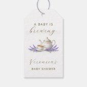 Baby is Brewing Tea Party Welcome Sign Cadeaulabel (Achterkant)