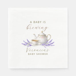 Baby is Brewing Thee Feest Baby Shower Servet