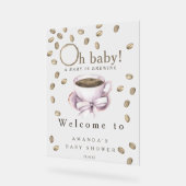 Baby is brewing Welkom koffie baby shower feestje Acryl Bord (Hoek)