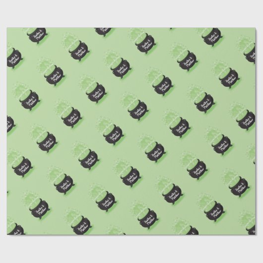 Baby is Brewing Witch Shower Halloween Cauldron Cadeaupapier (Vlak)