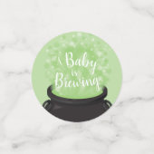 Baby is Brewing Witch Shower Halloween Cauldron Confetti (Kleine voorkant)