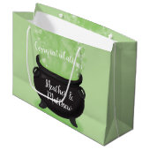 Baby is Brewing Witch Shower Halloween Cauldron Groot Cadeauzakje (Voorkant Gekanteld)