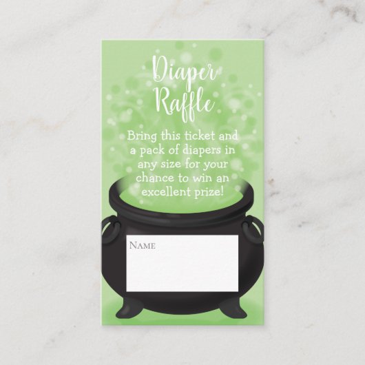 Baby is Brewing Witch Shower Halloween Cauldron Informatiekaartje (Voorkant)