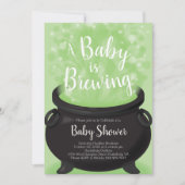Baby is Brewing Witch Shower Halloween Cauldron Kaart (Voorkant)