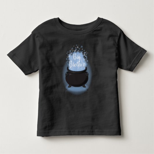 Baby is Brewing Witch Shower Halloween Cauldron Kinder Shirts (Voorkant)