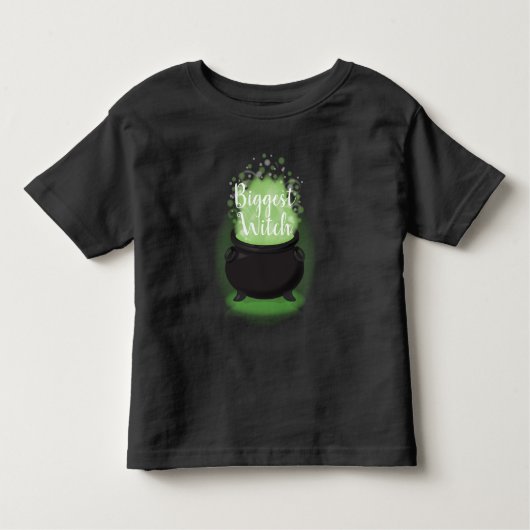 Baby is Brewing Witch Shower Halloween Cauldron Kinder Shirts (Voorkant)