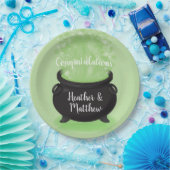 Baby is Brewing Witch Shower Halloween Cauldron Papieren Bordje (Feest)