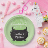 Baby is Brewing Witch Shower Halloween Cauldron Papieren Bordje (Feest)