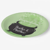 Baby is Brewing Witch Shower Halloween Cauldron Papieren Bordje (Gekanteld)