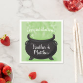 Baby is Brewing Witch Shower Halloween Cauldron Servet (Insitu)