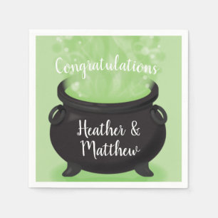 Baby is Brewing Witch Shower Halloween Cauldron Servet