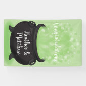 Baby is Brewing Witch Shower Halloween Cauldron Spandoek (Horizontaal)