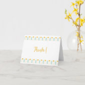 Baby is Brouwen Baby shower Bedankt Opmerking Kaart (Gele Bloem)