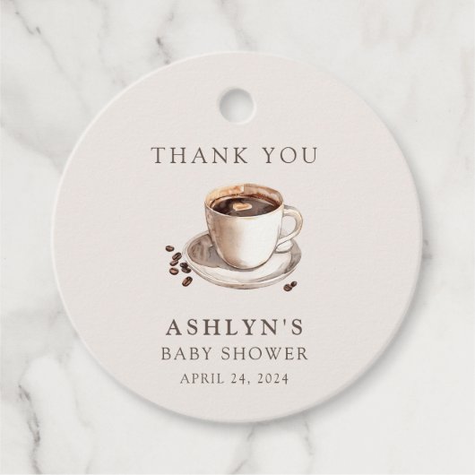 Baby is Brouwen Baby shower Dank U Cadeau Label (Voorkant)