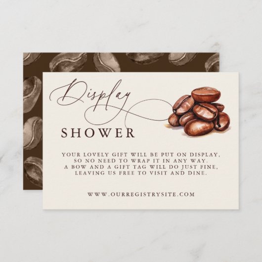 Baby is Brouwen Baby shower Display Shower Informatiekaartje (Voorkant / Achterkant)