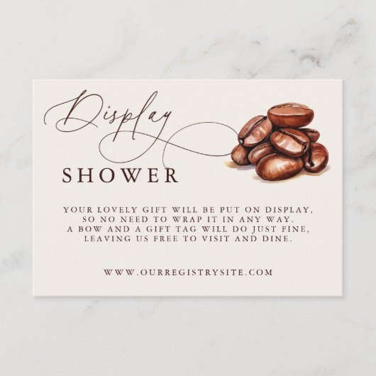 Baby is Brouwen Baby shower Display Shower Informatiekaartje (Voorkant)