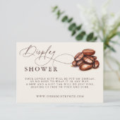 Baby is Brouwen Baby shower Display Shower Informatiekaartje (Staand voorkant)