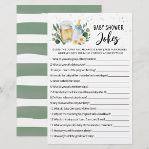 Baby Is Brouwen Baby shower Jokes Spel Met Antwoor