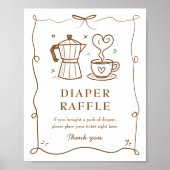 Baby is Brouwen Baby shower Luier Raffle Game Poster (Voorkant)
