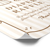 Baby is Brouwen Baby shower Luier Raffle Game Poster (Hoek)