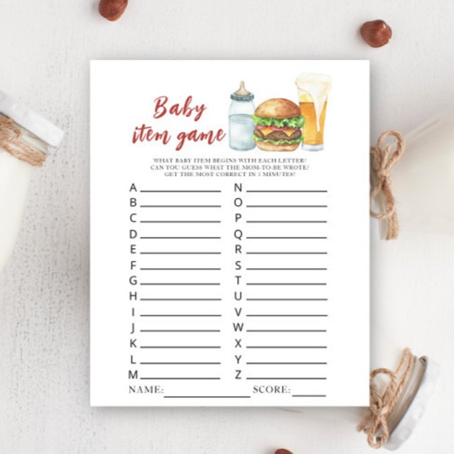Baby is brouwen bier baby shower Baby Item Game (Creator heeft geüpload)
