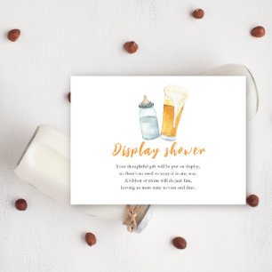 Baby is Brouwen Bier Display douche Informatiekaartje