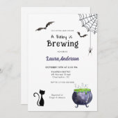 Baby is brouwen Cauldron Baby shower Kaart (Voorkant / Achterkant)