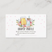 Baby is Brouwen Douche Beers Luier Raffle Kaart (Voorkant)
