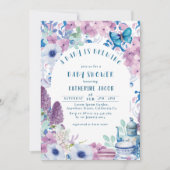 Baby is Brouwen floral Tea party Baby shower Kaart (Voorkant)