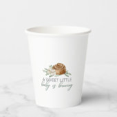 Baby is Brouwen - Gebak & Booties - Groen Papieren Bekers (Voorkant)