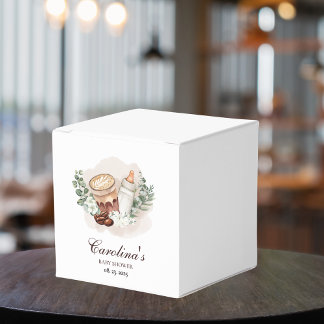 Baby is Brouwen groen Koffie Baby shower Bedankdoosjes
