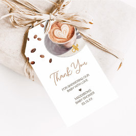 Baby is Brouwen Koffie Baby shower Favoriet Tags Cadeaulabel