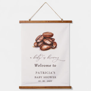 Baby is Brouwen Koffie Baby shower Welkomstbord Hangend Wandkleed