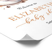 Baby is Brouwen Koffie Baby shower Welkomstbord Poster (Hoek)