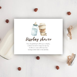 Baby is Brouwen Koffie Display douche Informatiekaartje