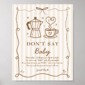 Baby is brouwen niet zeggen Baby spel Poster (Voorkant)