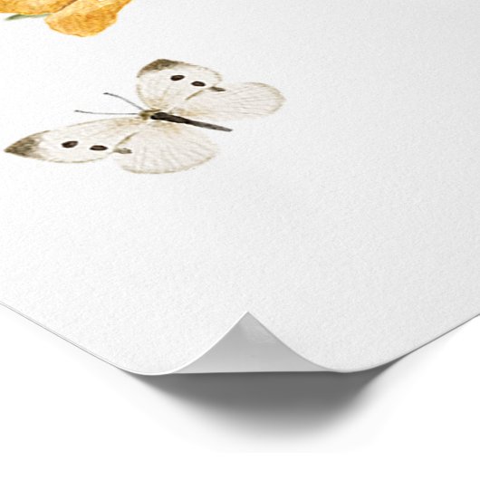 Baby is Brouwen Wildflower Tea Baby shower Welkom Poster (Hoek)