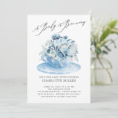Baby is Brouwerij Blue Floral Baby Tea Kaart (Staand voorkant)