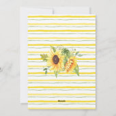 Baby is Brouwerij Easter Tea Sunflower Shower Invi Feestdagenkaart (Achterkant)