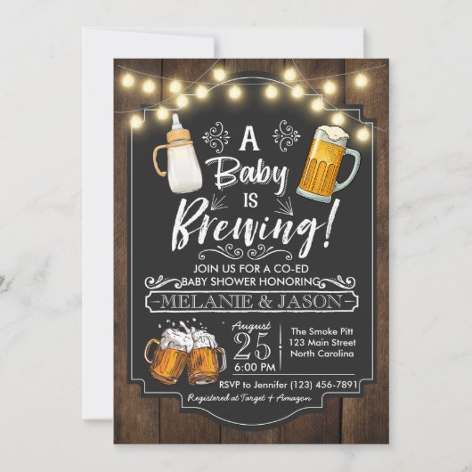 Baby is brouwerij voor Baby shower Kaart (Voorkant)