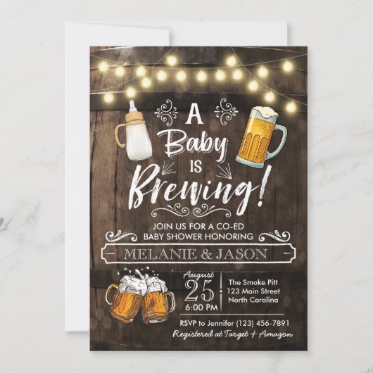Baby is brouwerij voor Baby shower Kaart (Voorkant)