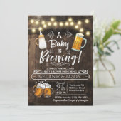 Baby is brouwerij voor Baby shower Kaart (Staand voorkant)