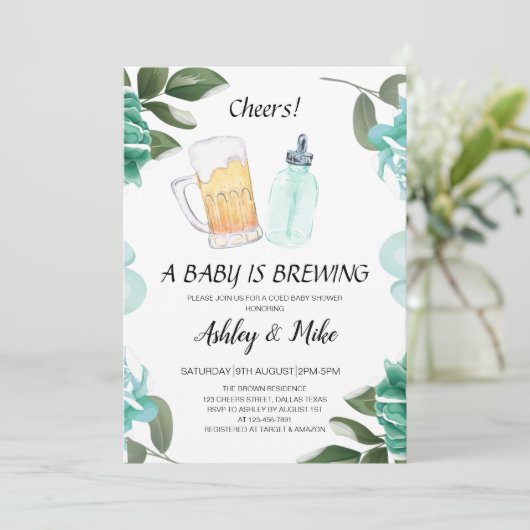 Baby is brouwerijbieren en kaasmakerijen, gecodeer kaart (Staand voorkant)