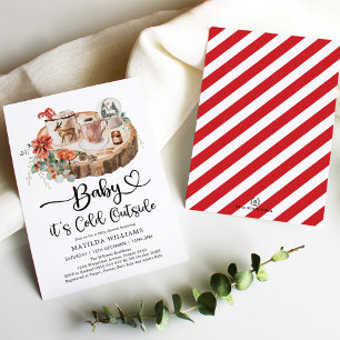 Baby is buiten Cozy Holiday Shower Invitati Kaart