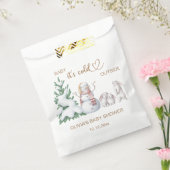 Baby is buiten koud. Baby Shower Bedankzakje (Gezegeld)