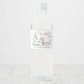 Baby is buiten koud. Baby Shower Waterfles Etiket (Voorkant)