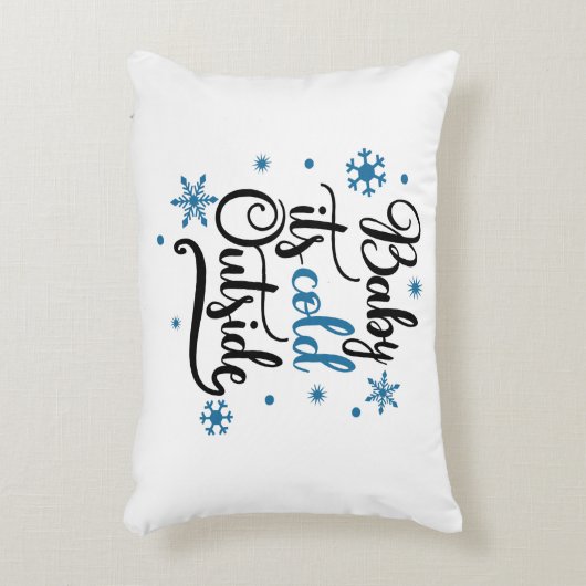 baby is buiten koud decoratief kussen (Voorkant(Verticaal))