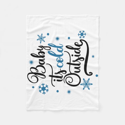 baby is buiten koud fleece deken (Voorkant)