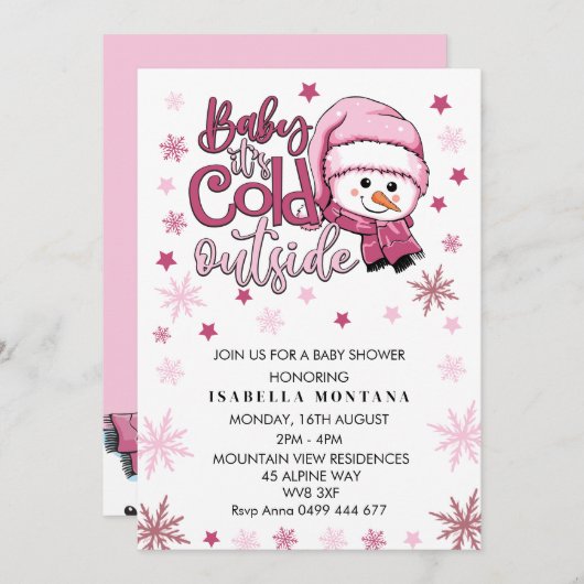 baby is buiten koud kaart (Voorkant / Achterkant)