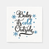 baby is buiten koud servetten (Voorkant)